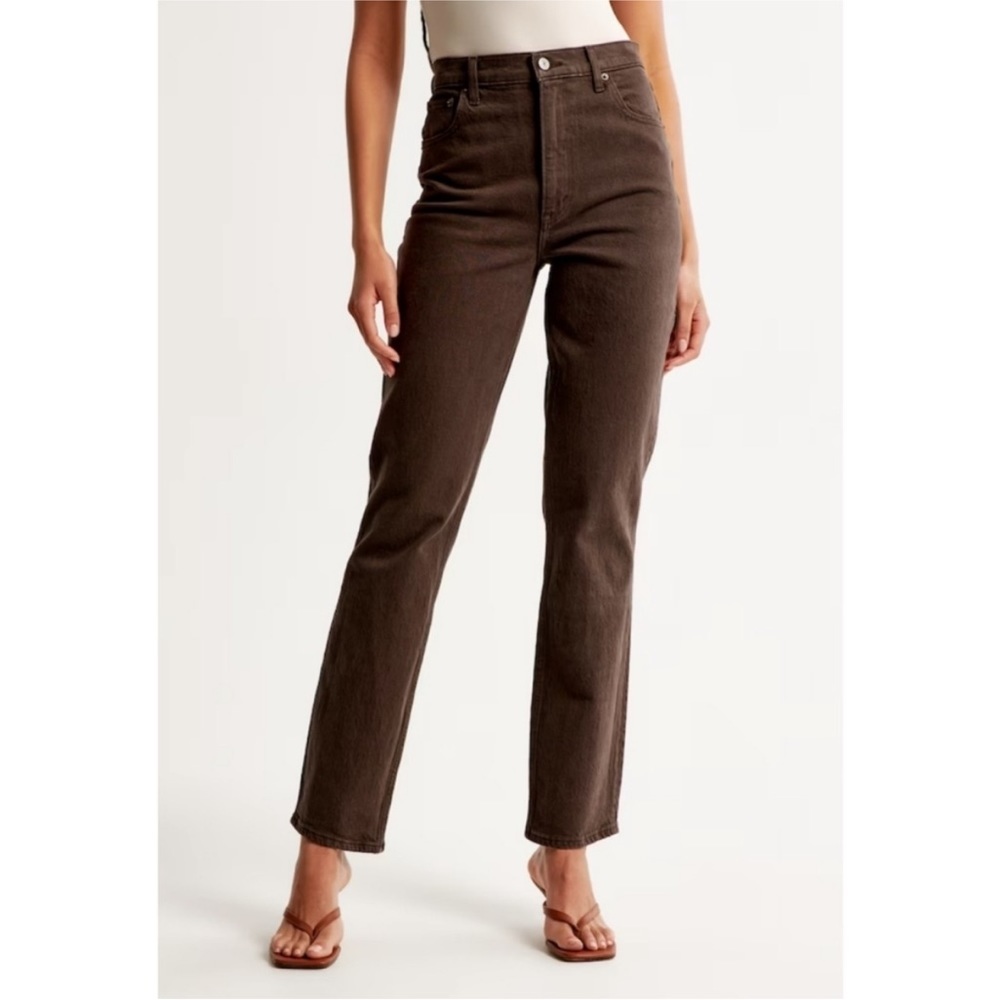 Abercrombie & Fitch the 90s straight leg curve love ultra high rise jeans
